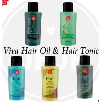 Viva Hair Care Hair Tonic & Viva Hair Oil 60ml | Minyak Rambut dan Tonic Rambut Viva