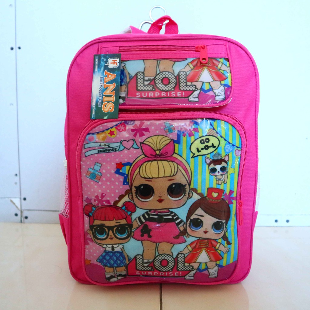 Tas Anak Cewek Imut Cantik LOL Surprise Pink Backpack Sekolah Piknik