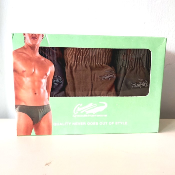 Set isi 3 Pcs Celana Dalam Pria CD Crocodile Classic Underwear Katun 262-00