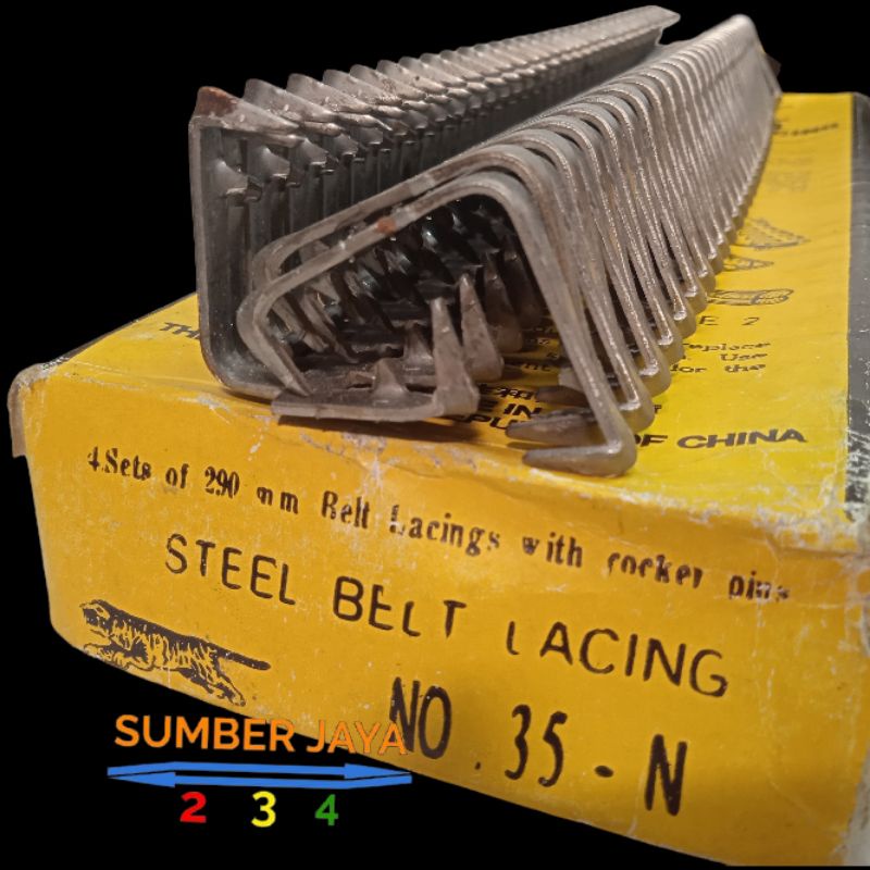 kuku macan sambungan steel belt lacing no 35 tiger brand