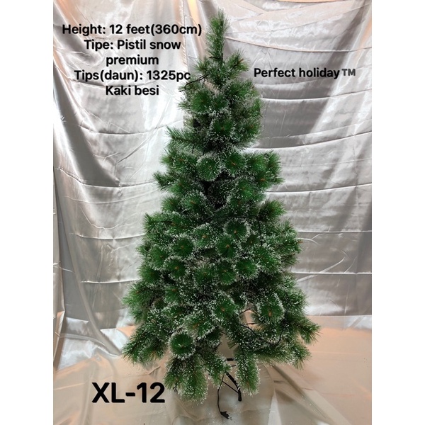 pohon natal pistil premium / pistil snow 12 feet (360cm), XL-12