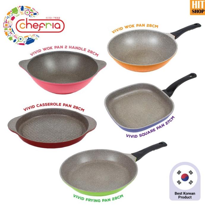 CHEFRIA Vivid Pan - Panci/Wajan/Penggorengan Korea Anti Lengket