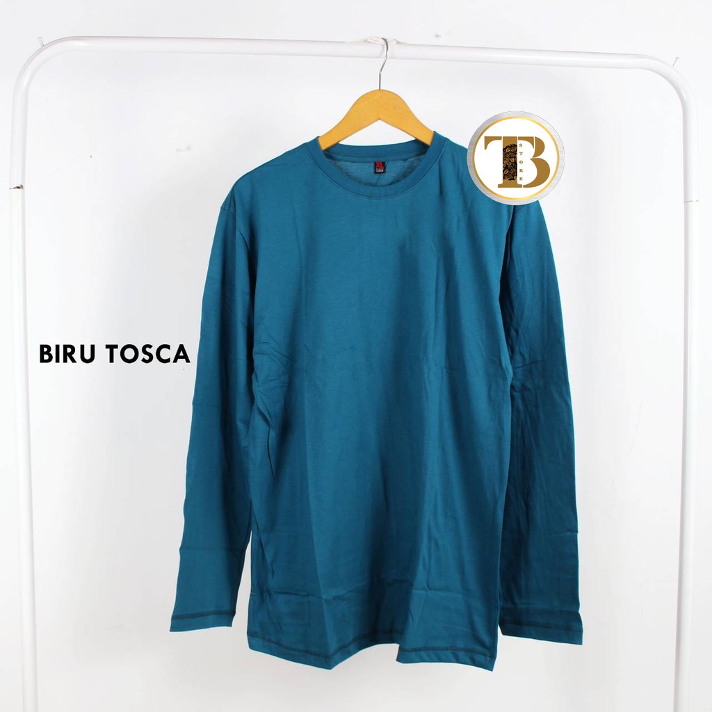 Kaos Biru Tosca / Kaos Panjang Polos / Combed 30s