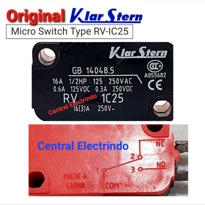 Limit Switch/Micro Switch RV-16 IC25 KlarStern.