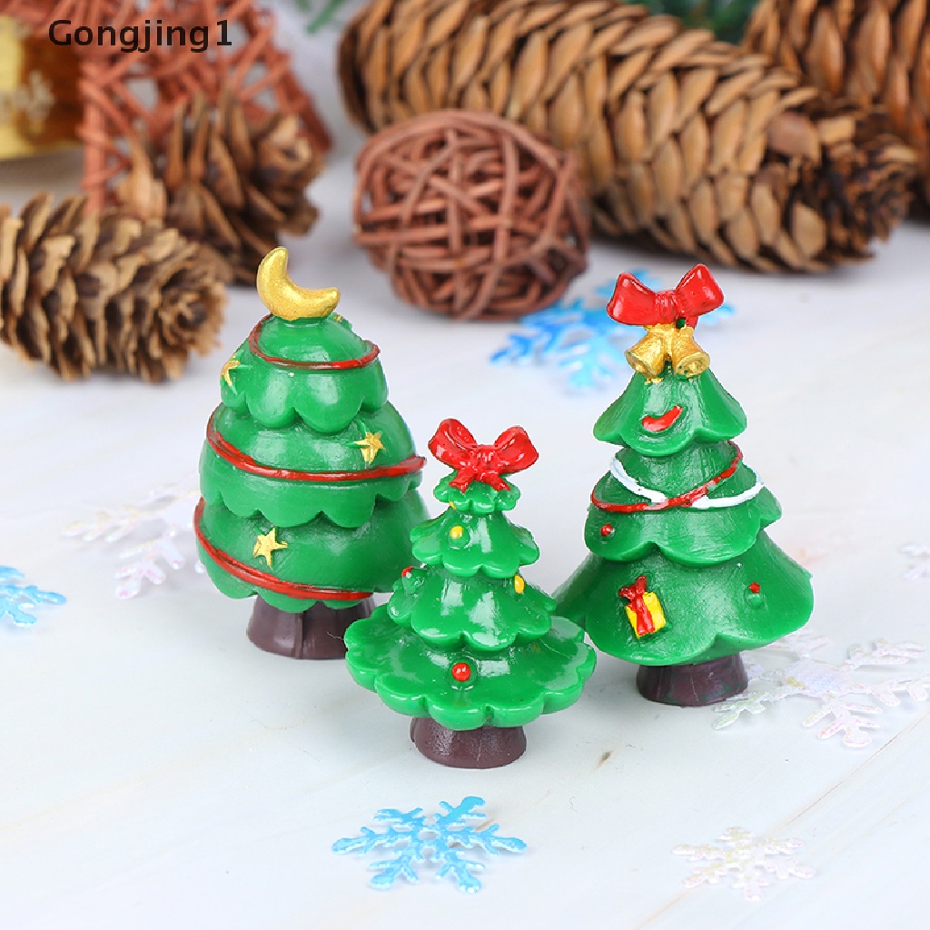 Gongjing1 Miniatur Pohon Natal Bahan Resin Untuk Dekorasi Taman