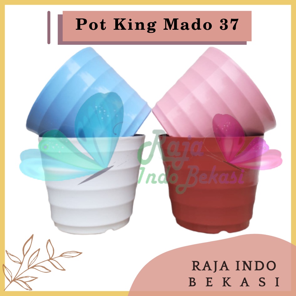 Rajaindobekasi Pot King Mado 37 Putih Hitam Biru Pink Pastel Merah Bata Coklat Terakota Teracota Teraccota Diameter Atas 30 Cm Garden Of Love Pot Plastik Besar Jumbo 40 50 60 Cm Untuk Tanaman Murah Grosir