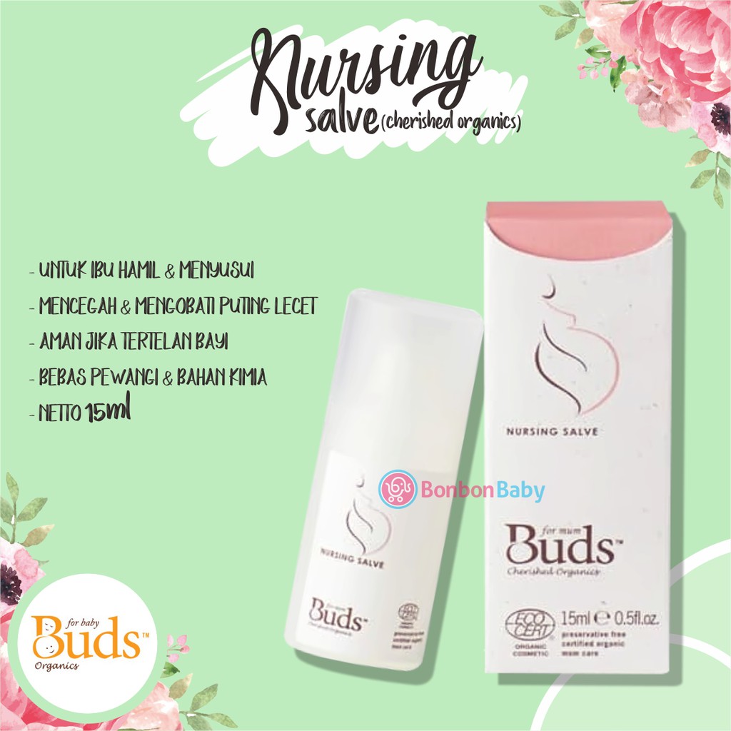 Cherised Nursing Salve Buds Organics Nipple cream