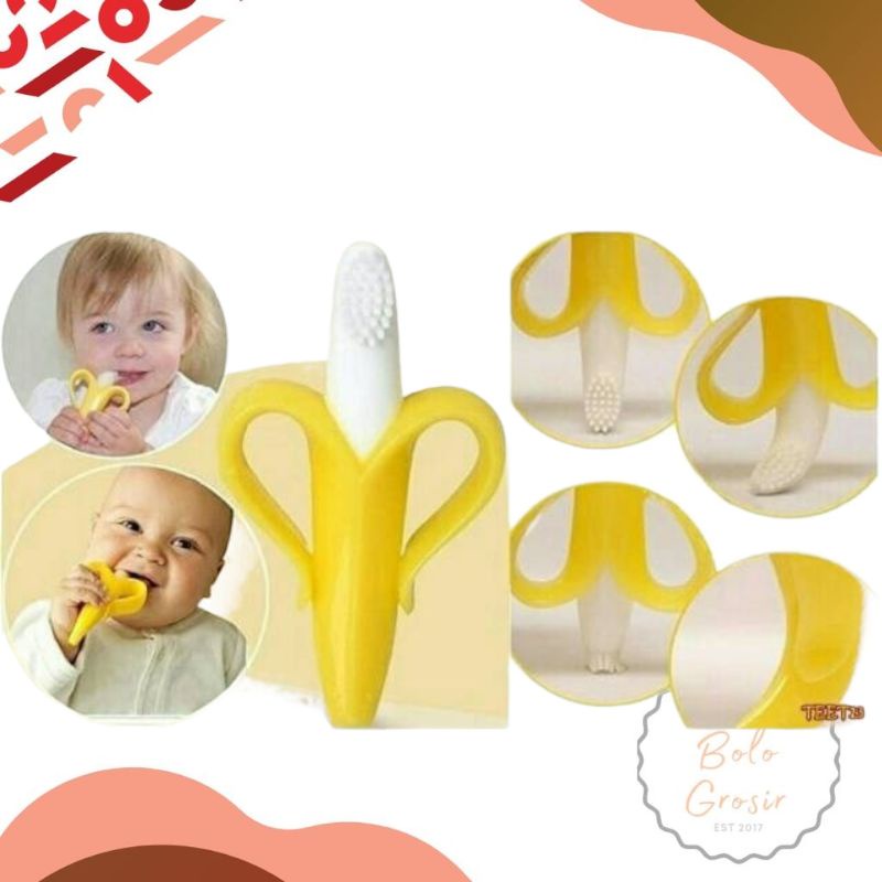 Toothbrush banana gigitan bayi sikat gigi pisang tooth brush teether baby sikat gigi bayi