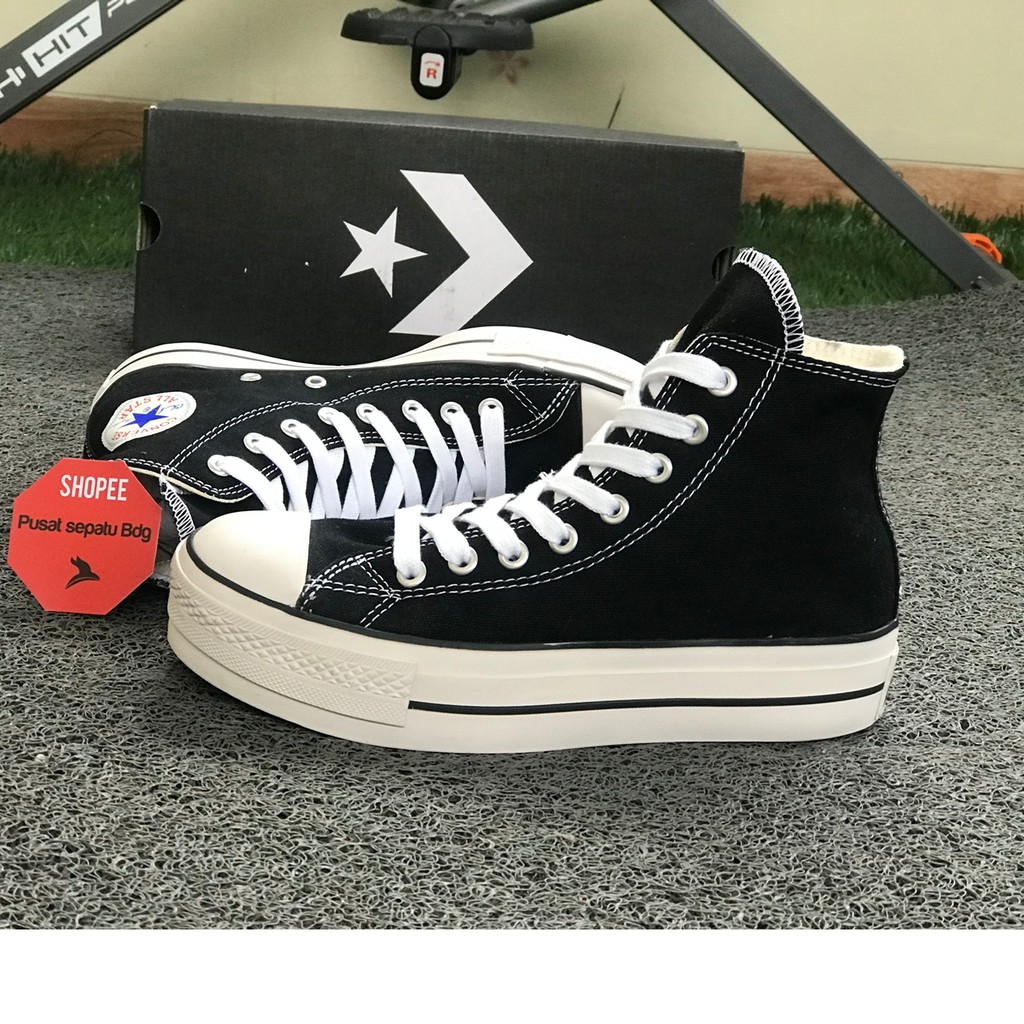 Sepatu Converse High Platform Black White