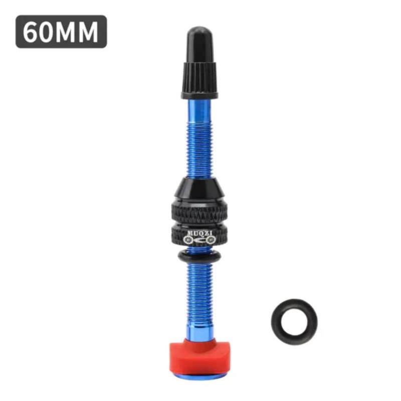 Pentil Sepeda Tubbeless Presta Pentil Kecil Panjang 60mm Bicycle French Tubeless Tire Valve Pentil Kecil Sepeda Biru