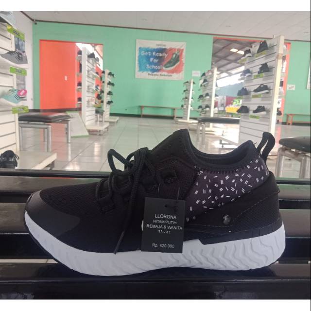 Sepatu tomkins wanita llorona black/white