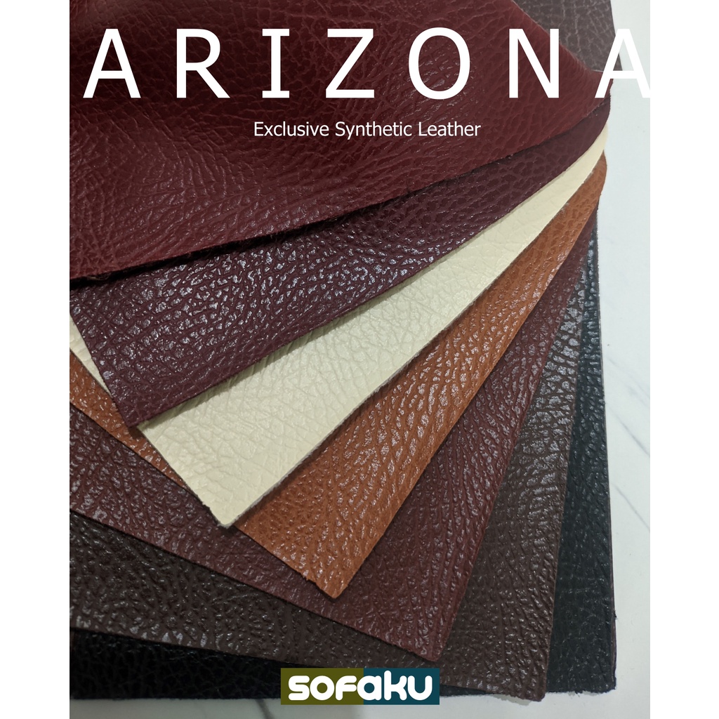 ARIZONA Kulit Sintetis Jeruk - Motif Kulit Imitasi Tebal Bahan Sofa - Bahan Kulit Sofa Imitasi Oscar