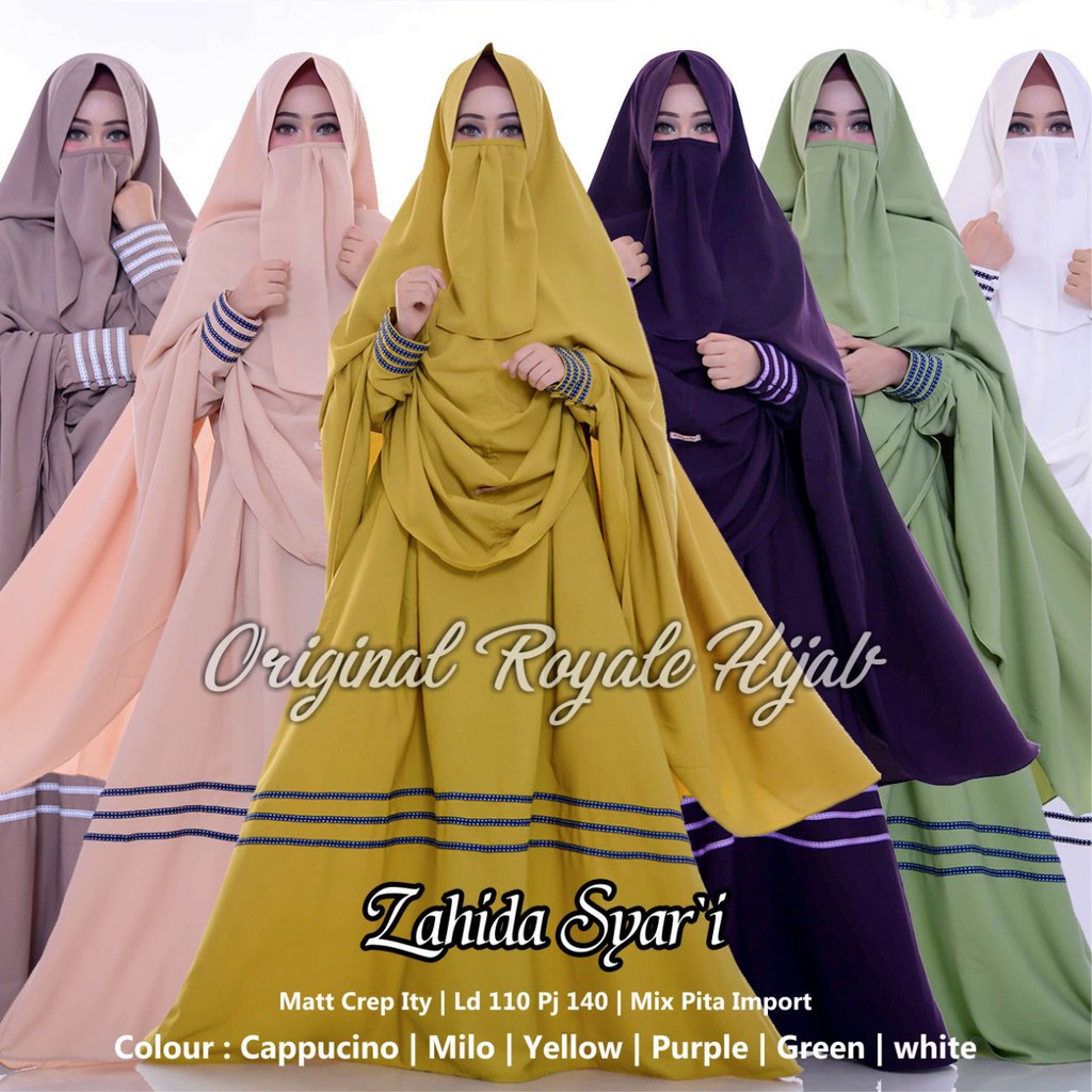 Promo Baju Gamis Muslim Zahida Dress Crepe ItyLongdress Maxi Syari