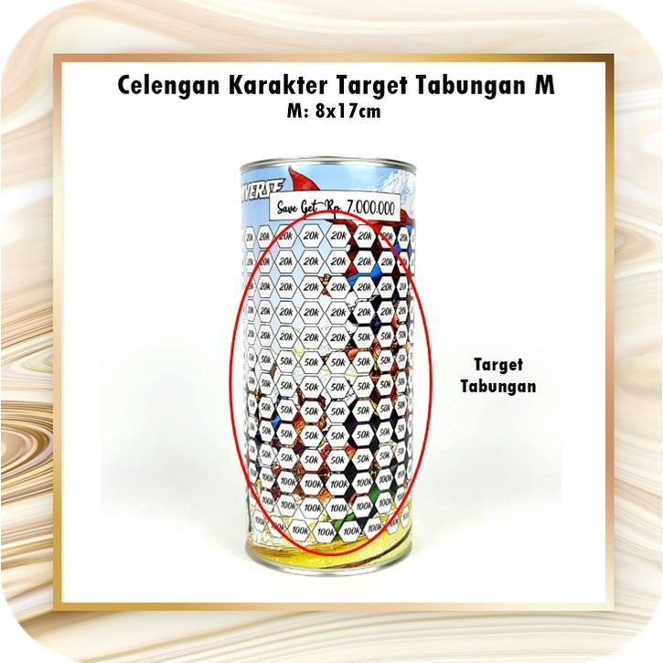 Celengan Target Challenge/Celengan Karakter M