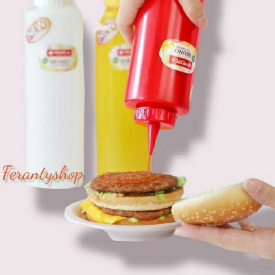 Botol Kecap Mayonaise Sambal Plastik Bruno lion Star 500 ml