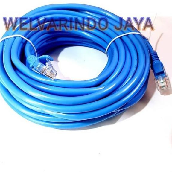 Best Price>?cey-962   Kabel lan utp rj45 cat 6 15m siap pakai, unt router wifi ke laptop ato pc, da