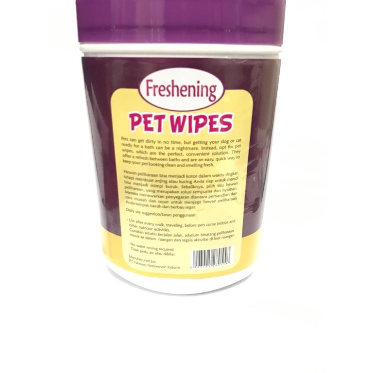 TISSUE BASAH WETKINS PET WIPES ISI 80 SHEET | WET WIPES [SWEETSPACE]