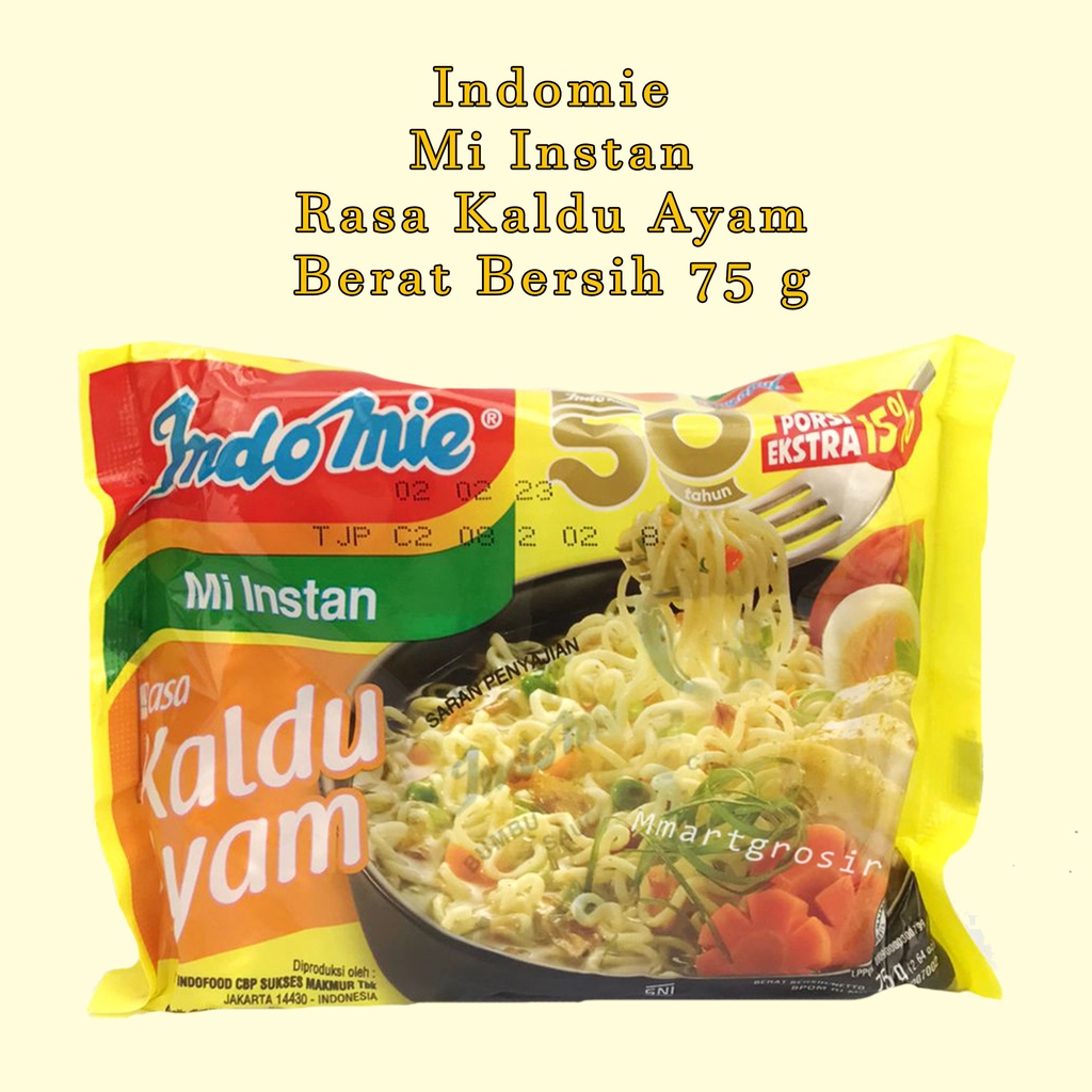 Indomie /  Mie instan / rasa kaldu ayam / 75 g