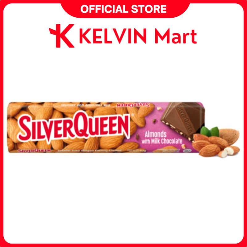 

Silver Queen Chocolate Almond Cokelat SilverQueen Pck 58g | KELVIN Mart