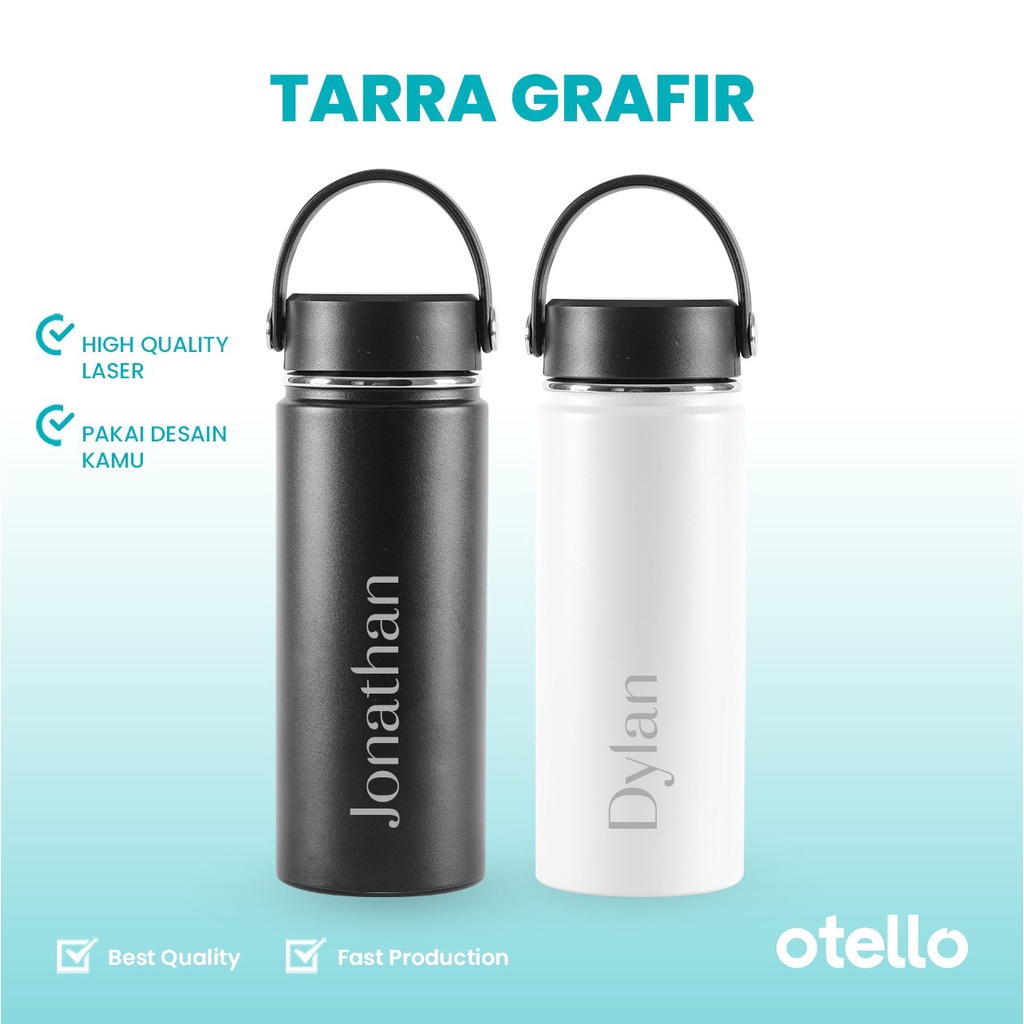 Custom Tumbler 500 ml Tarra Botol Minum BPA Free Otello Water Bottle Termos Tambler Tumblr Grafir Nama Logo Stainless Steel