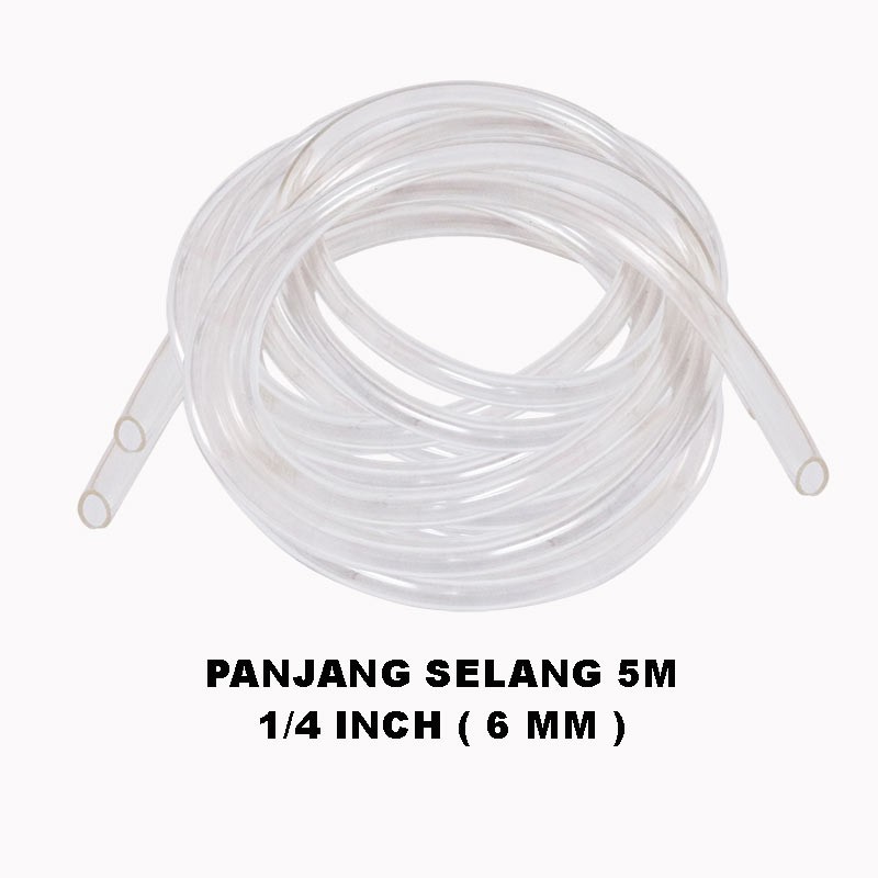 EELIC SEA-T1/4INCH Selang transparan bening 5 meter  waterpass diameter selang 1/4 inch (6MM) multif