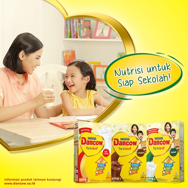 Dancow Fortigro Susu Bubuk Instant Cokelat 400Gr