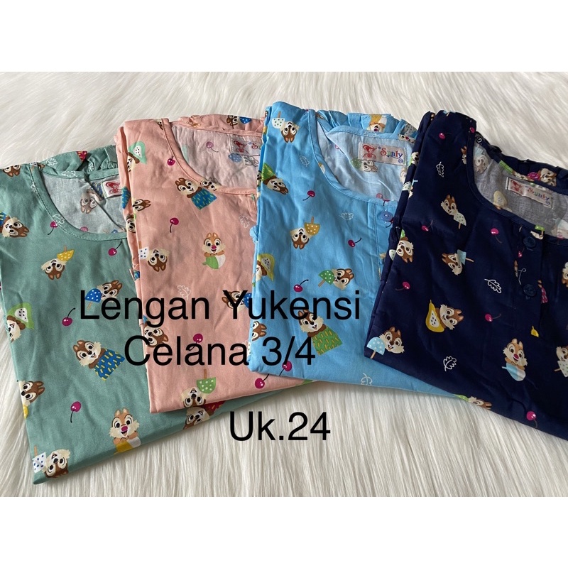 Sunly 24 Yukensi Cln.3/4 baju tidur sunly