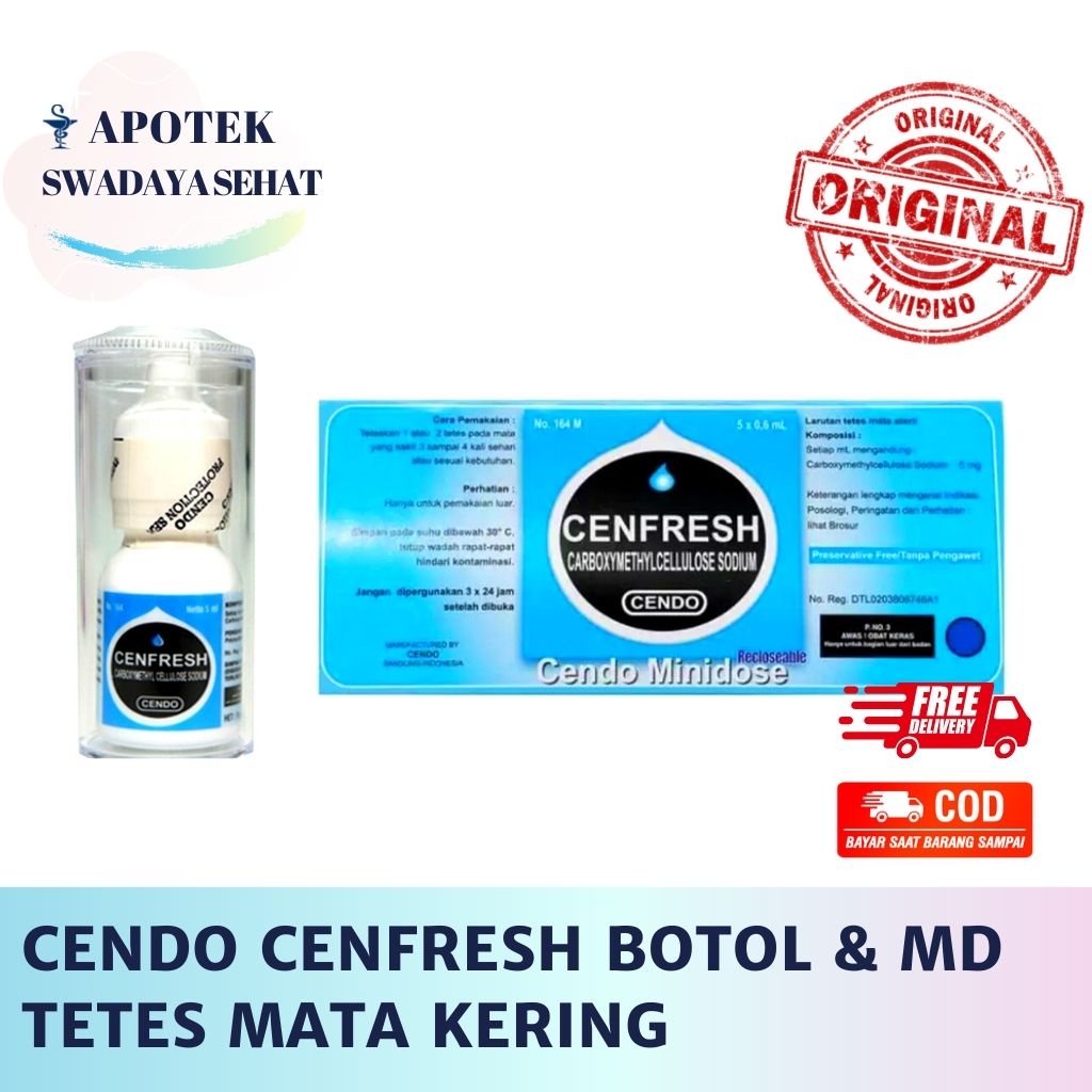 CENDO CENFRESH 15 ML Tetes Mata Botol &amp; Mini Dose MD - Cairan Mata Kering Iritasi Minidose