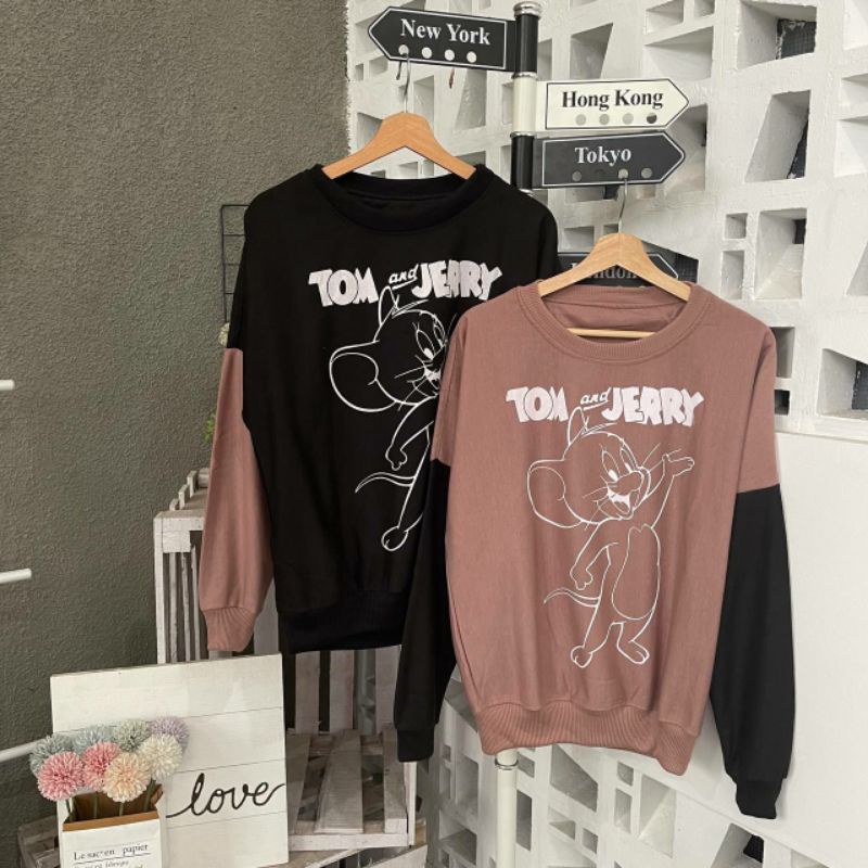 SWEATER TOM &amp; JERRY/BASIC SWEATER/SWEATER KEKINIAN/GUDANG SWEATER