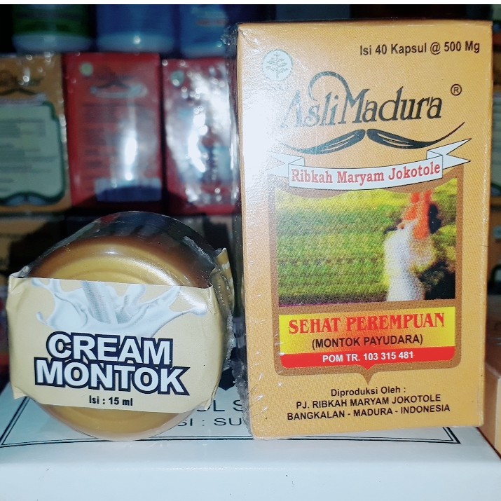 BEST SELLER  Jamu Montok Payudara + Cream Montok )