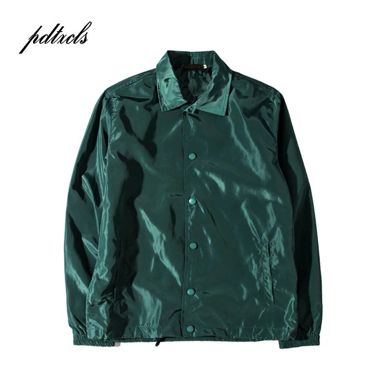 MURAH 49New Purpose Tour Coaches Jackets 2018 Mens Hip Hop Solid Color Thin Coats Jacket Male