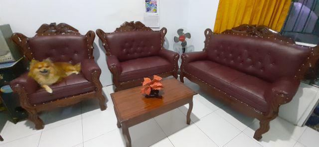 Kursi Sofa / Kursi Tamu Grandong Coklat 1 Set