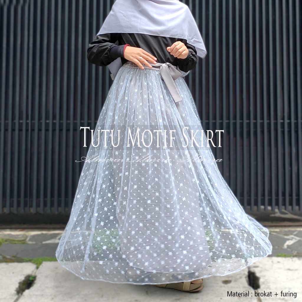 Rok Tutu Panjang Wanita  Muslimah Motif  Rok tutu dewasa Tutu skirt Griyaraditya Almira