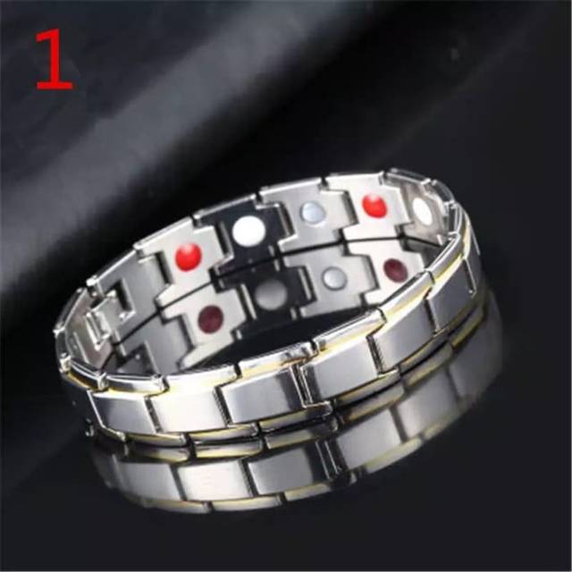 Gelang Kesehatan Gelang Pria Wanita Magnetic Infrared Germanium Hitam Quality