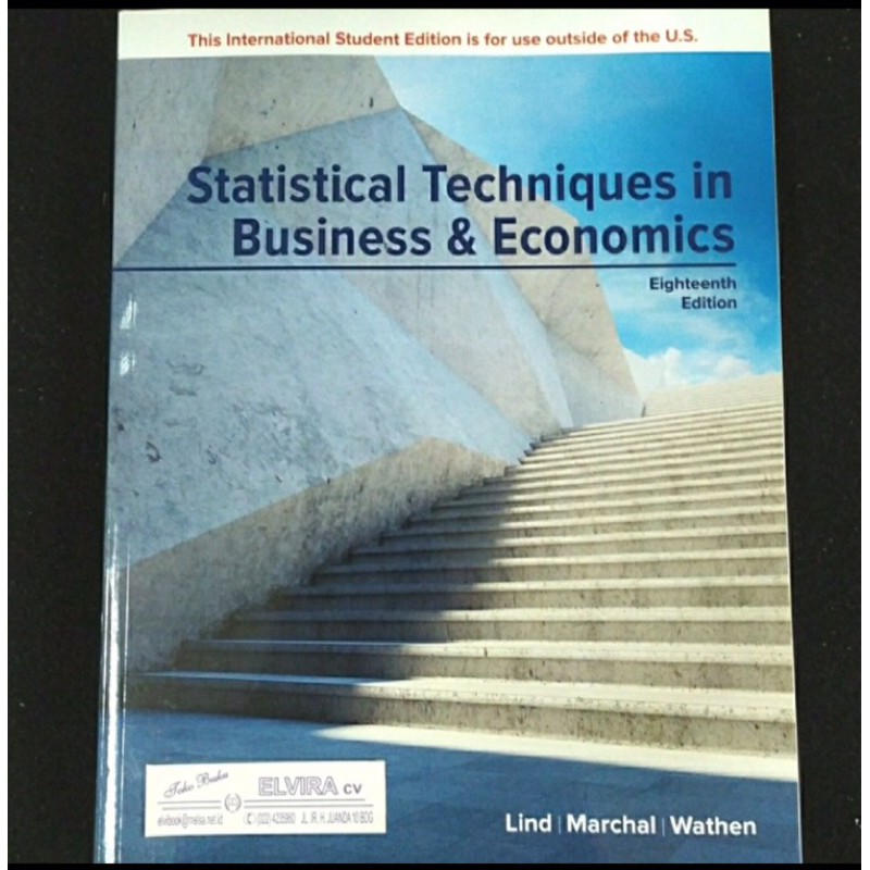 Jual Statistical Techniques In Business & Economics 18 Edition | Shopee ...