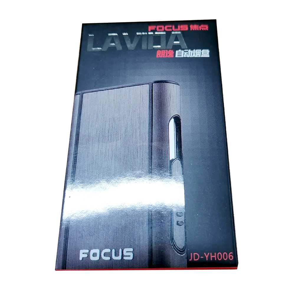 Focus Kotak Bungkus Rokok Aluminium Case Automatic Ejection B651026-Hitam