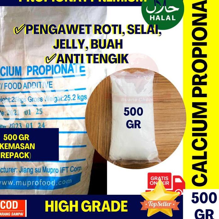 

Terbaru! Calcium Propionate 500 gram / Pengawet Roti / Anti Tengik ..