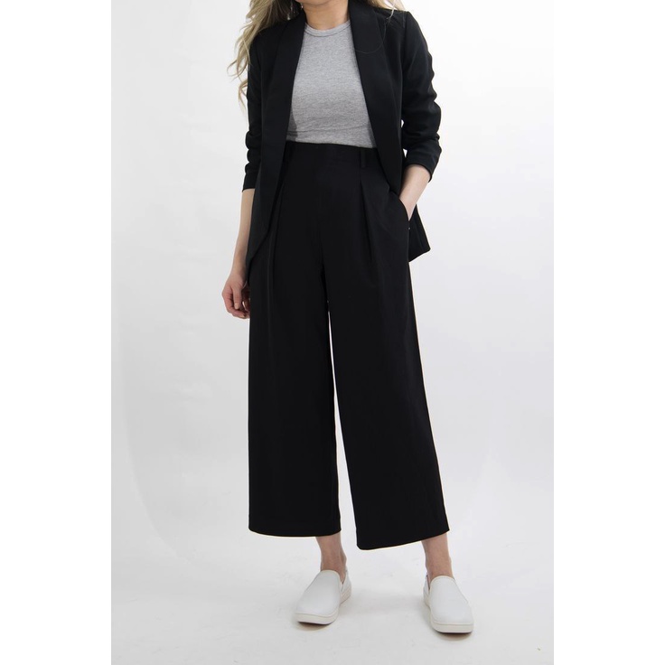 Celana Highwaist Loose Pants Trousers celana kerja wanita kantor Celana Anti Kusut - Celana Kulot Wanita