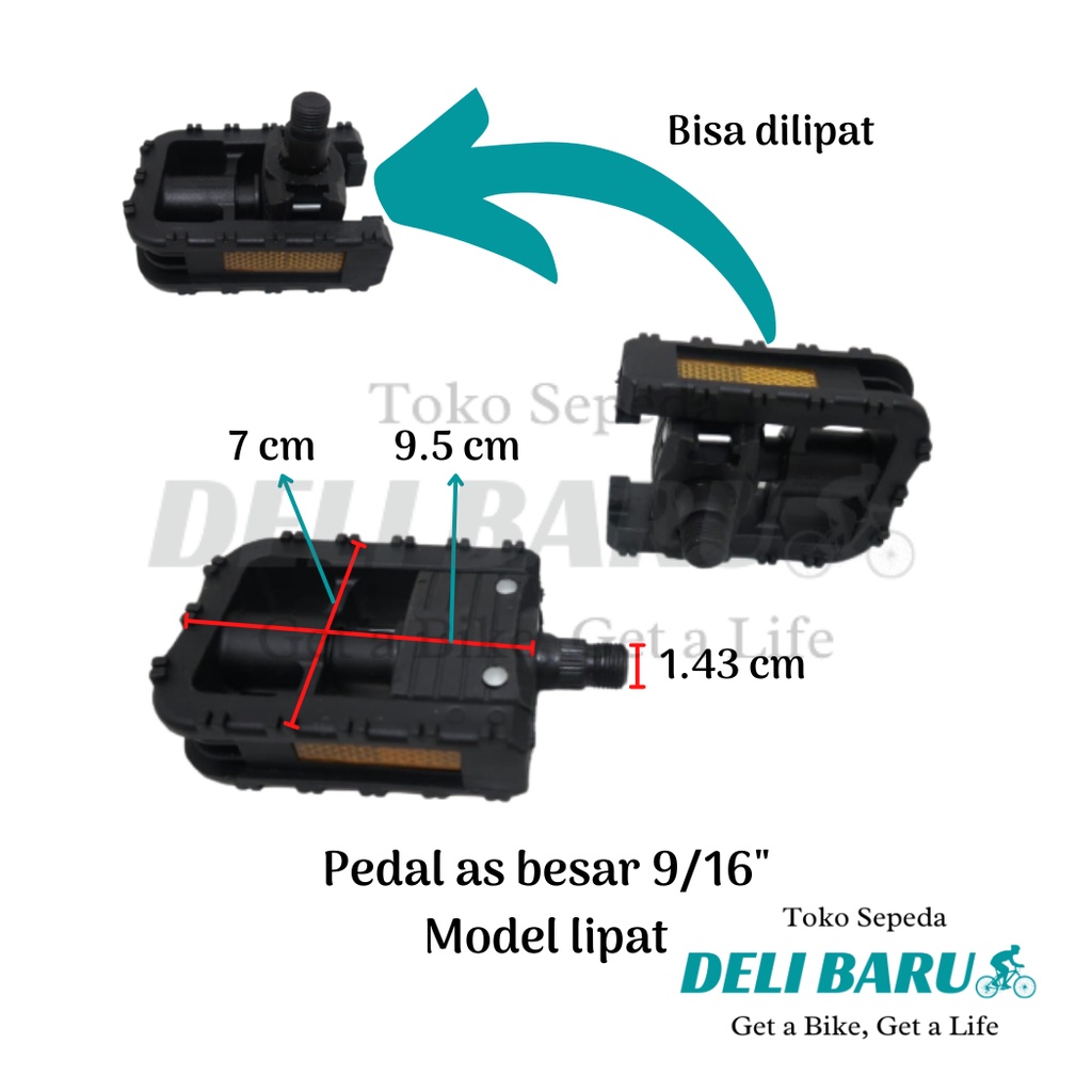 Pedal sepeda lipat as besar