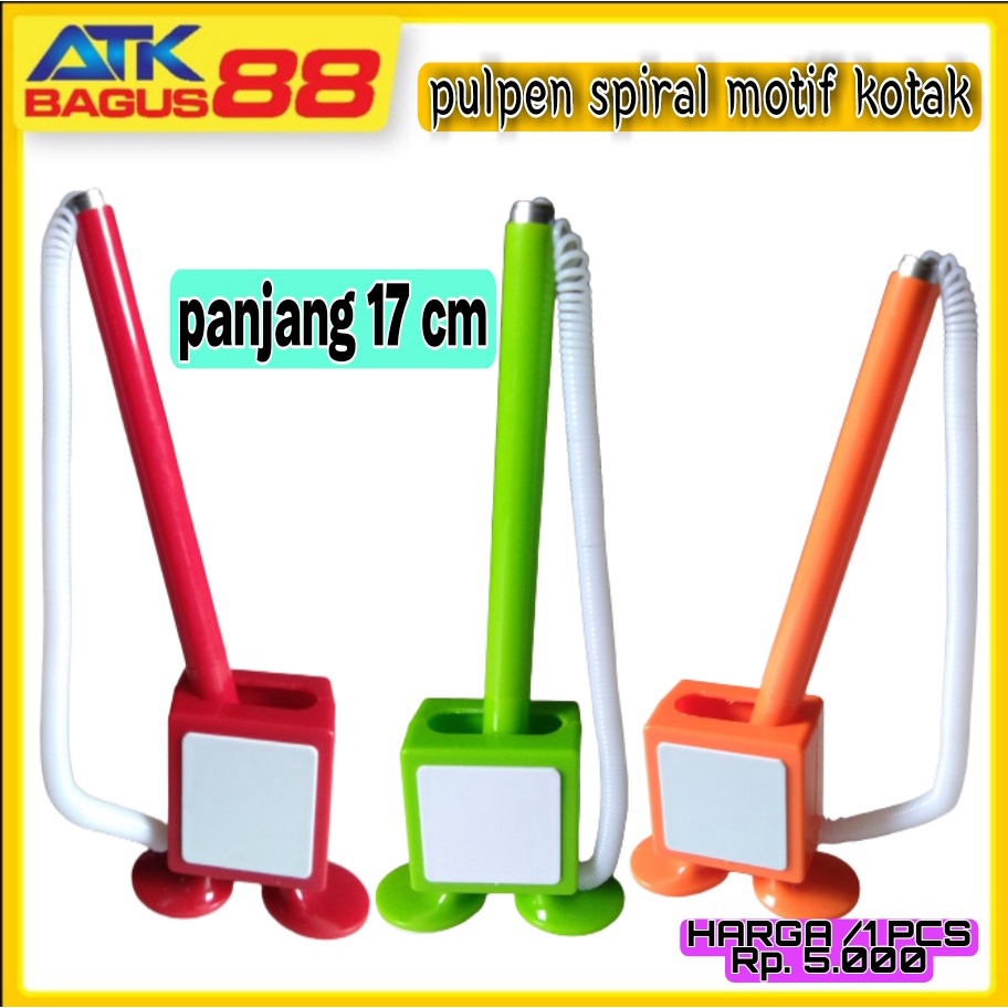 

PULPEN SPIRAL KOTAK /1PCS PULPEN KARAKTER KOTAK