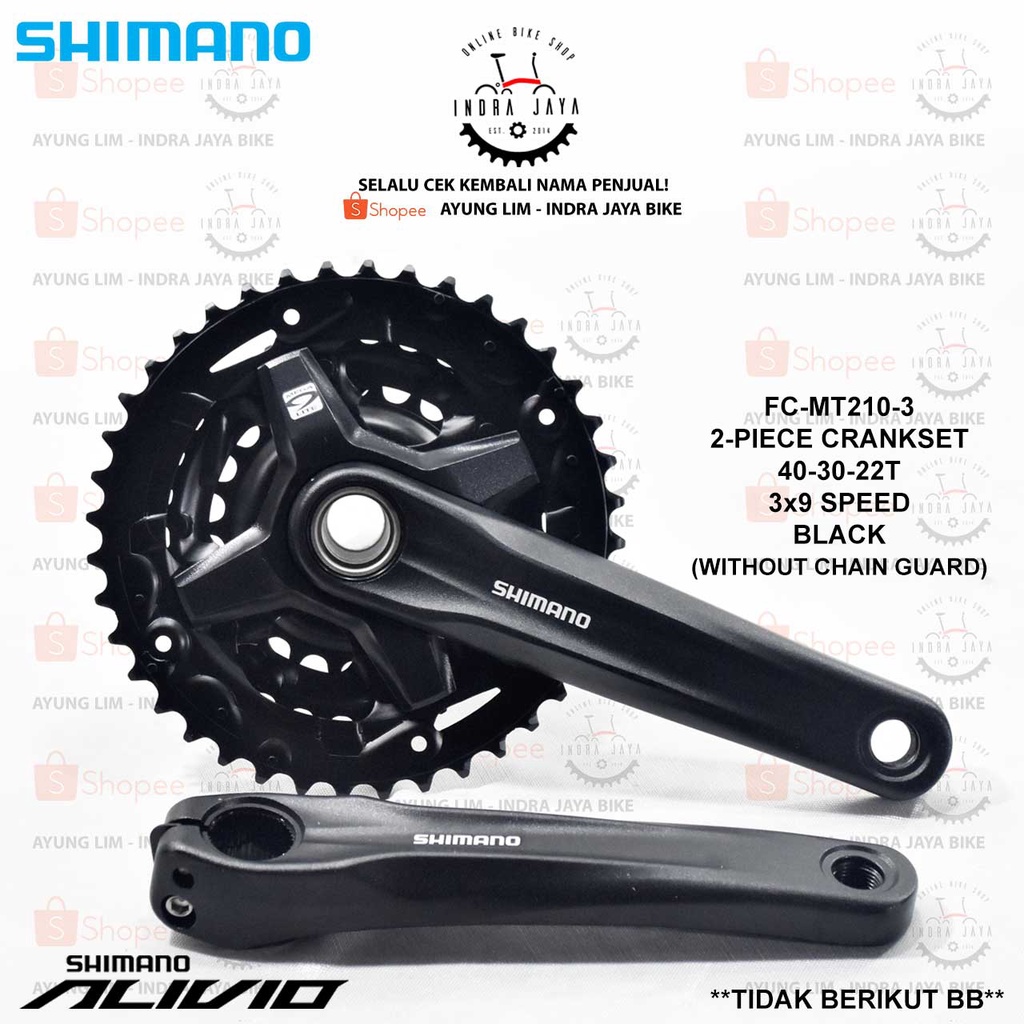SHIMANO ALIVIO - CRANK FC-MT210-3 - 3 X 9 SPEED - TANPA BB DAN BASH GUARD