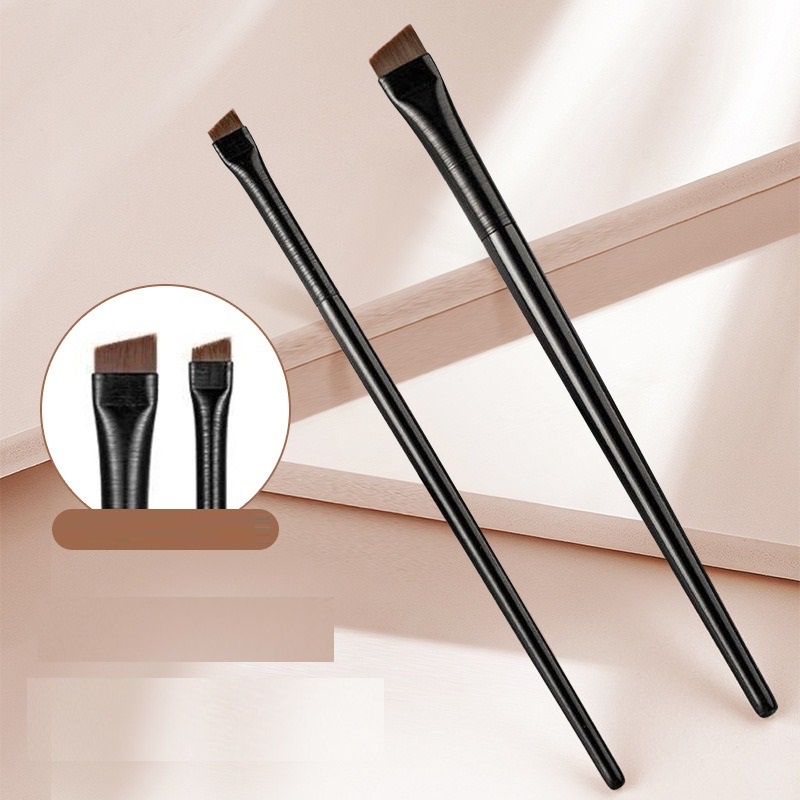 MOGYMOGY Kuas Eyeliner Per 1Pcs Kuas Alis Hitam Kuas Makeup Eye Liner Mata Pipih Eyebrow Brush Brush Make Up