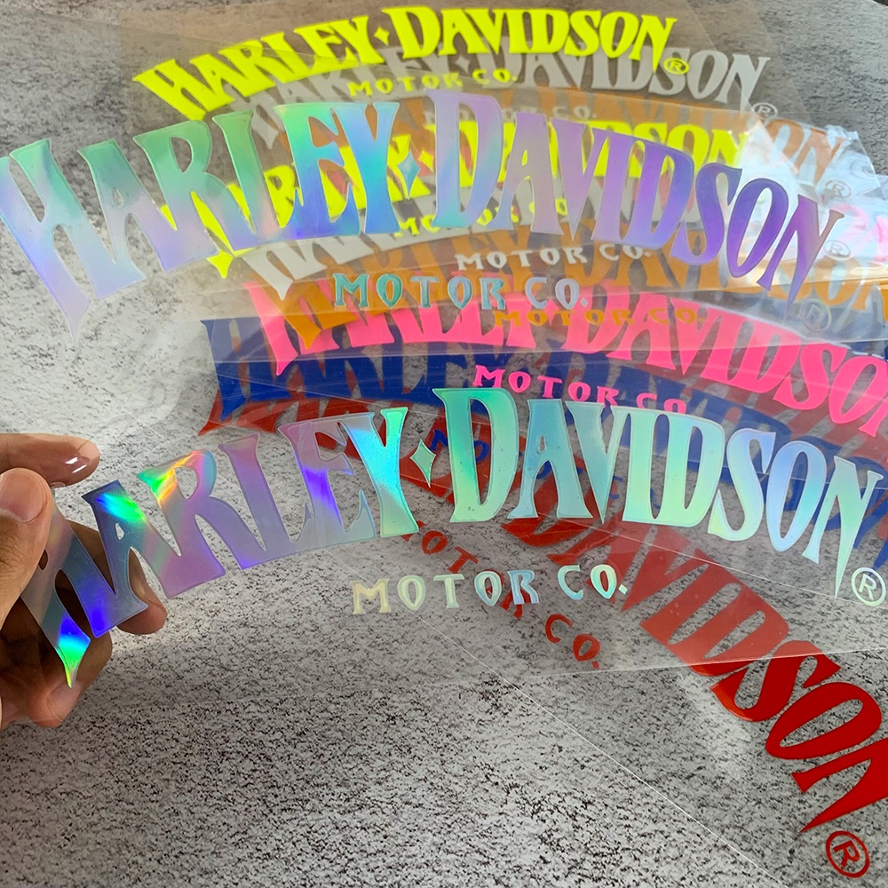 Stiker Reflektif Tangki Bensin Motor Harley Davidson Bentuk Kipas Tahan Air 883