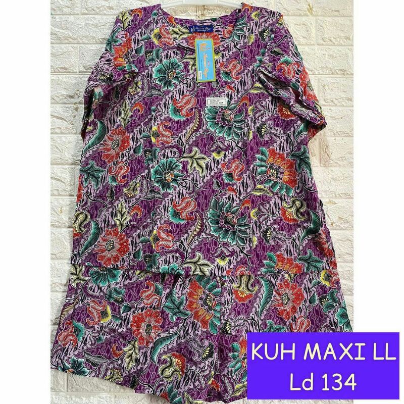 DASTER STELAN KULOT MAXI LL JUMBO LD 134 CM STELAN CELANA WANITA ORGINAL BATIK KENCANA UNGU LEBEL BI