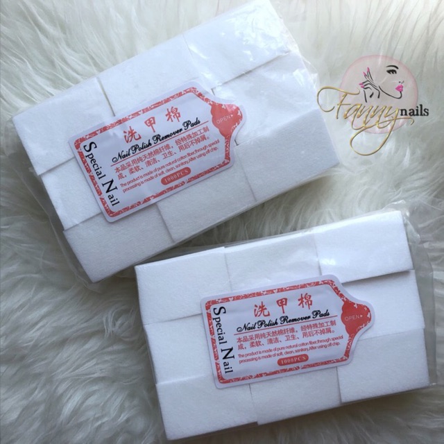 KAPAS MERAH NAIL ART PREMIUM 1000pcs Nail wipes 1000 pcs cotton kapas kutek nail tanpa serat