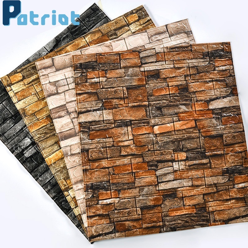 [ 3D colorful brick pattern foam soft pack wallpaper decoration For Home Kitchen Study Coffee Shop ]