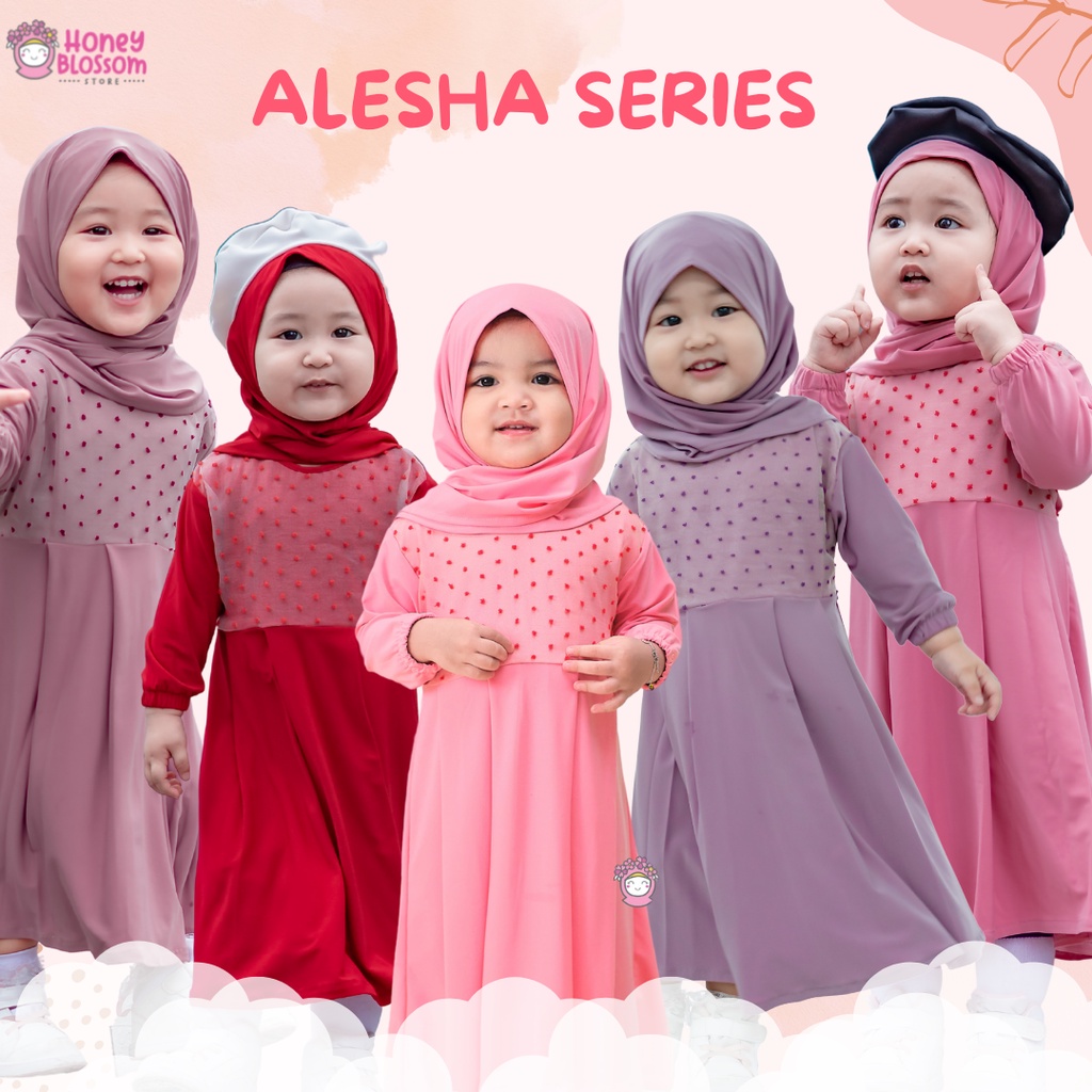 HONEYBLOSSOM gamis bayi / gamis bayi perempuan 0 6 bulan / gamis bayi perempuan alesha