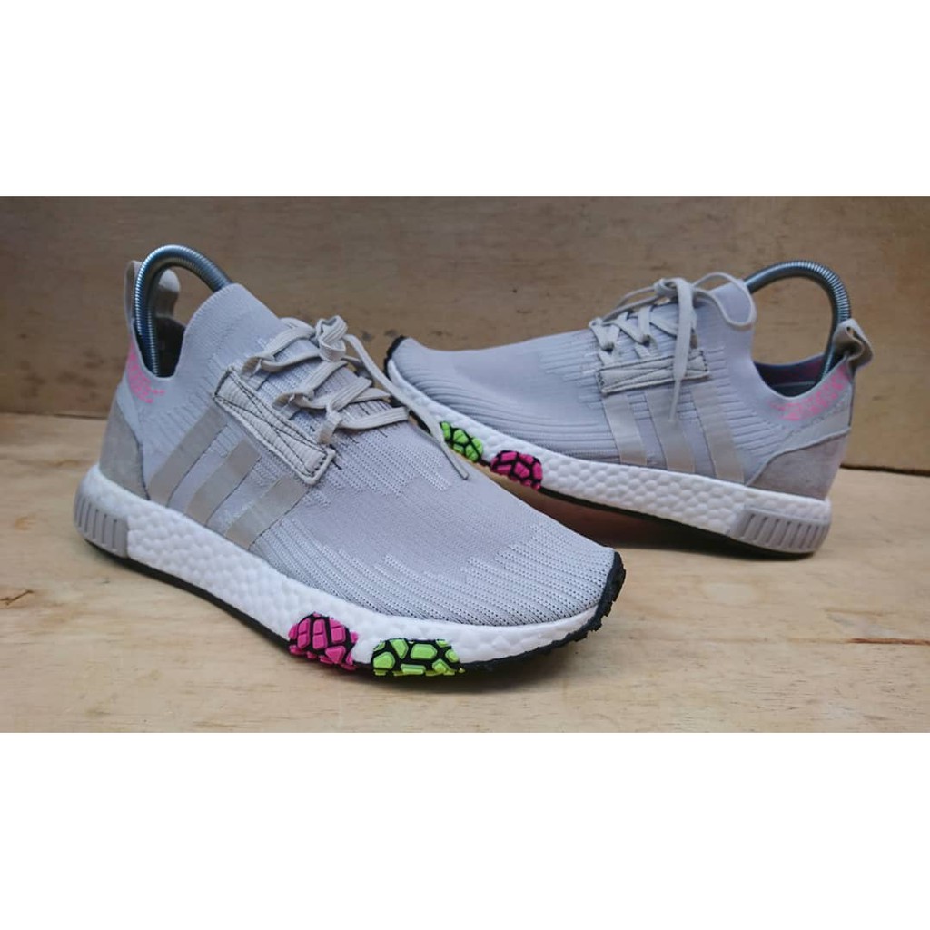 ADIDAS NMD RACER RUNNER BOOST  GREY PINK  - running shoes  wanita - sepatu adidas wanita
