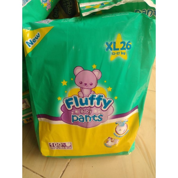 ready popok fluffy baby pants XL26+2pcs