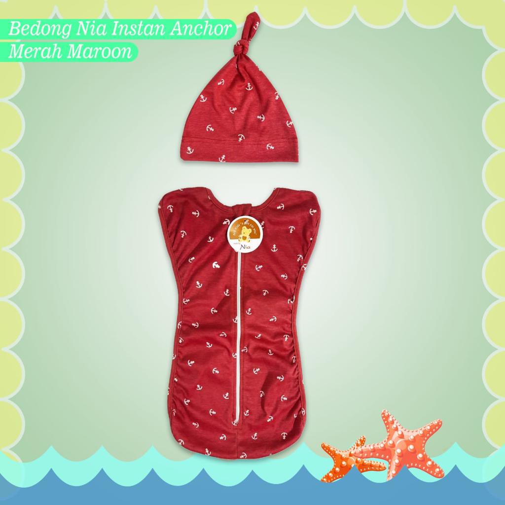 Promo !! BEDONG BAYI INSTANT VINATA ANCHOR plus TOPI  - BEDONG BAYI MODEL ME SWADDLE ME INSTANT - BEDONG BAYI